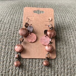 Copper Dangle Earring Set